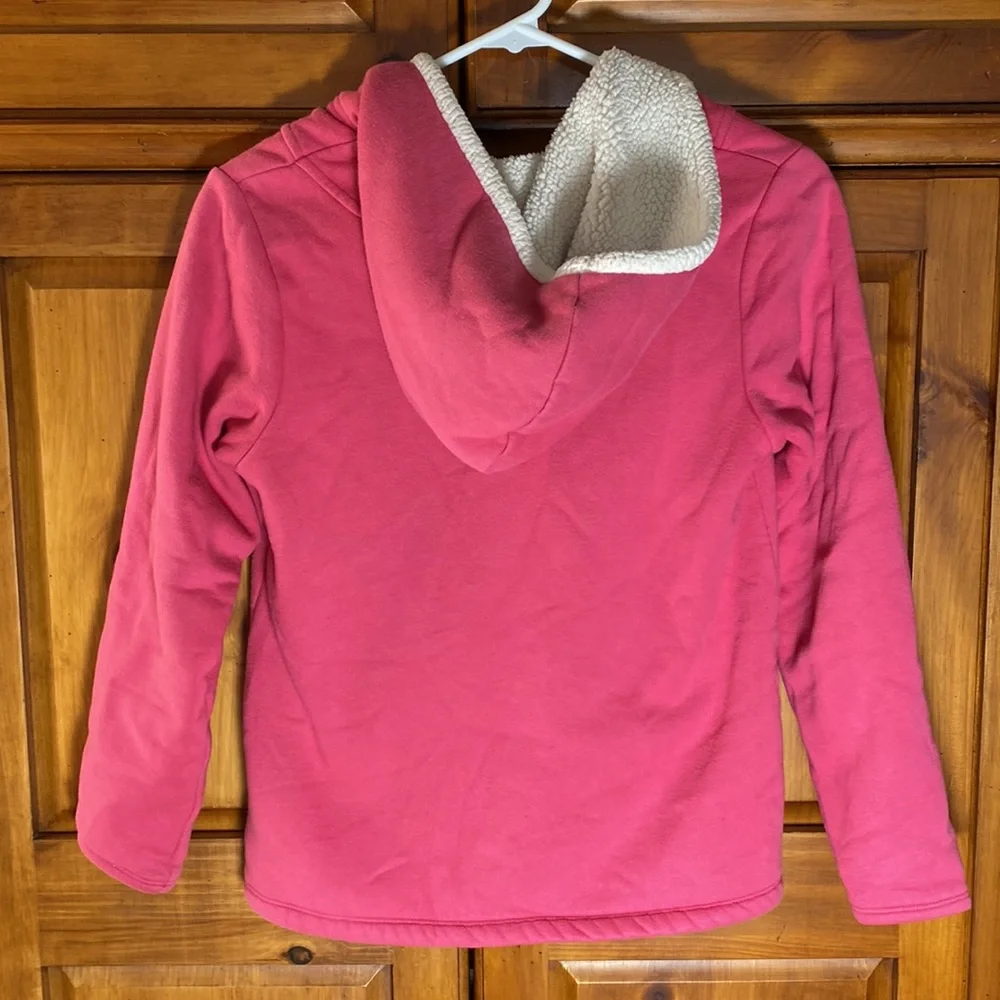 Lands’ End Pink Fur Jacket